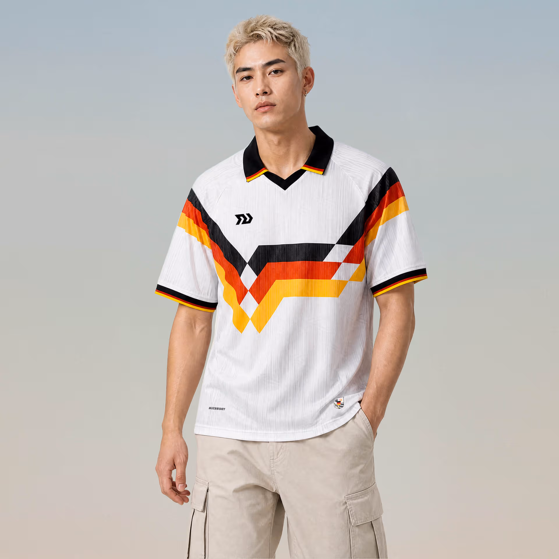 Áo Polo Bulbal Jersey WC26 Trắng Đen