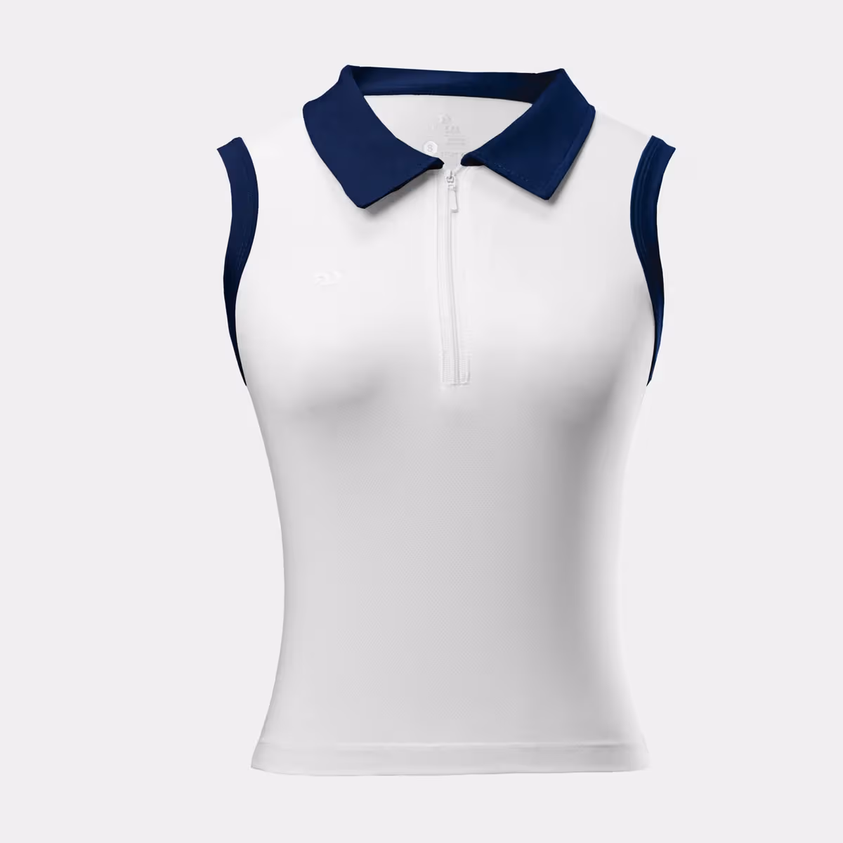 Áo Croptop Bulbal Topsy Zip Trắng Navy