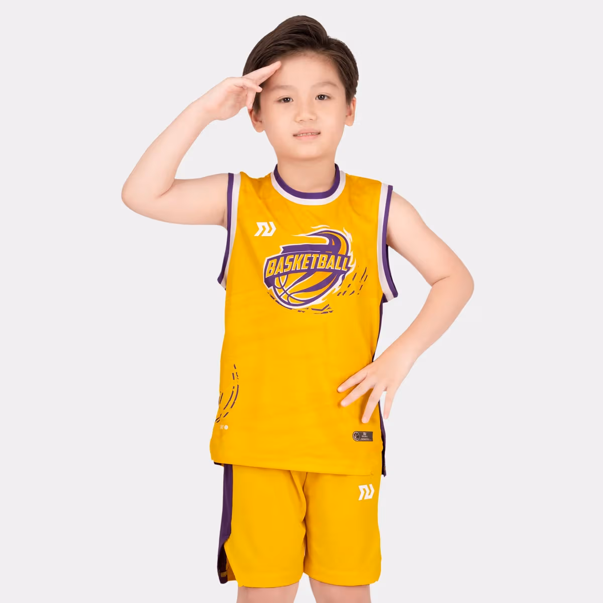 Bộ Quần áo bóng rổ trẻ em Bulbal Dynadrib BR04 Vàng