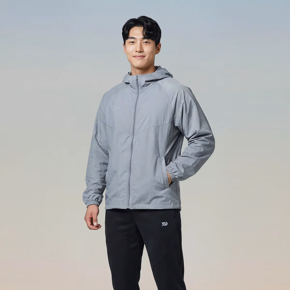 Áo Khoác Gió Thể Thao Bulbal Hypervent Xám Trắng